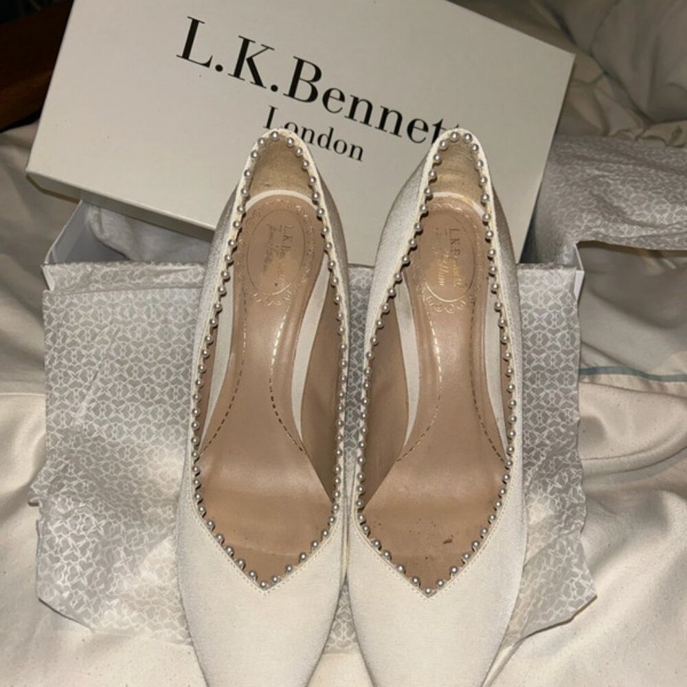LK Bennett Ivory Pearl Wedding Shoes